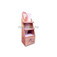 Buy cheap Degradable Pink Cardboard Floor Display Stands Glossy Laminated For Body Lotion product