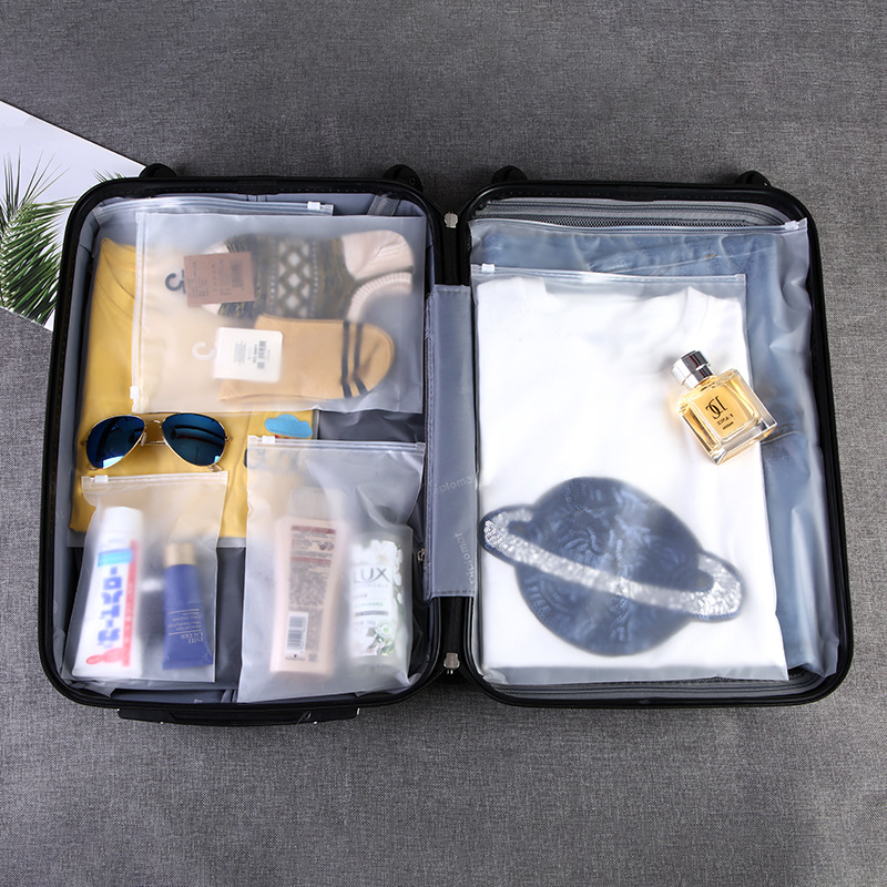 Eco Friendly Frosted Eva Zip Lock Plastic Custom Apparel Clothing Packaging Bag