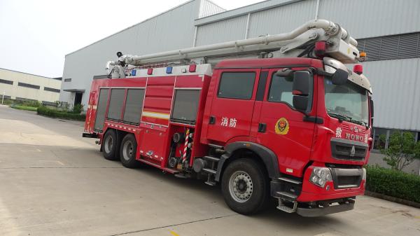 Buy cheap SINOTRUK 440hp Water Tower Fire Truck With 3 Axles 32M Telescopic Boom from wholesalers