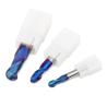 Buy cheap Blue Coated End Mill 65 Degree Solid Carbide Ball End Mill 2 Flute from wholesalers