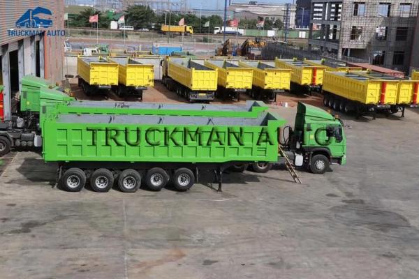 Buy cheap Optional Colors Dump Semi Trailer Front Lifting 5 Axles 70 Tons Easy Repair from wholesalers