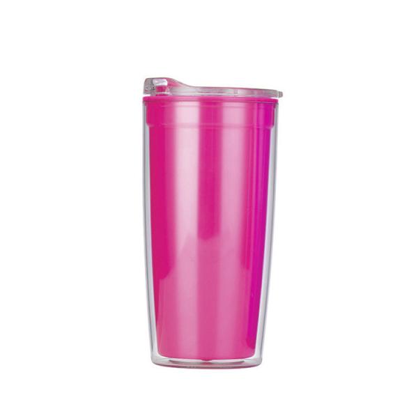 Buy cheap 570ml Glitter Double Wall Insulated Plastic Water Bottle Stylish Modern Glitter Water Bottle With GRS 100% BPA Free Dishwasher Safe Easy To Carry from wholesalers