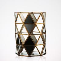 Buy cheap 16 * 14 * 40cm Decorative Planter , Metal / Glassless Geometric Terrarium product