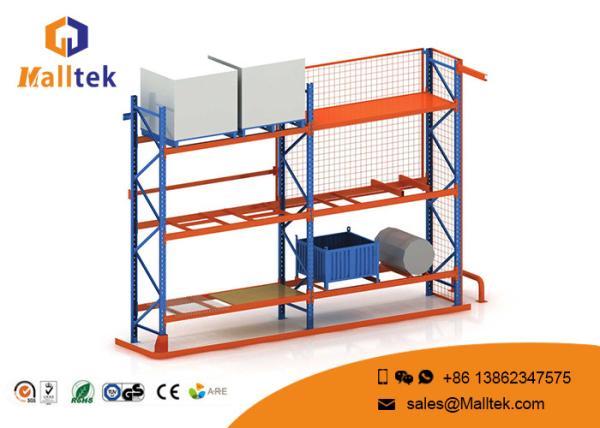 Yellow Blue Warehouse Storage Racks Metal Adjustable Layer Height 2400*800*3500