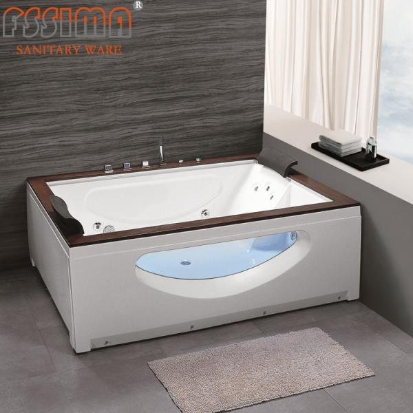 Buy cheap 6 Foot Freestanding Jetted Bathtub With Heater 2 Person Air Lights Jetted from wholesalers