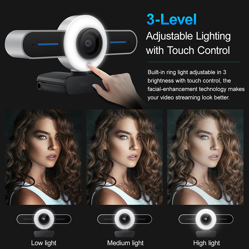 Live Streaming Webcam Light Correction & Autofocus Web Camera