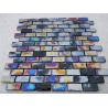 Buy cheap Colorful Brick Marble Glass Accent Tile , Glass Floor Tiles Bathroom Mosaic from wholesalers