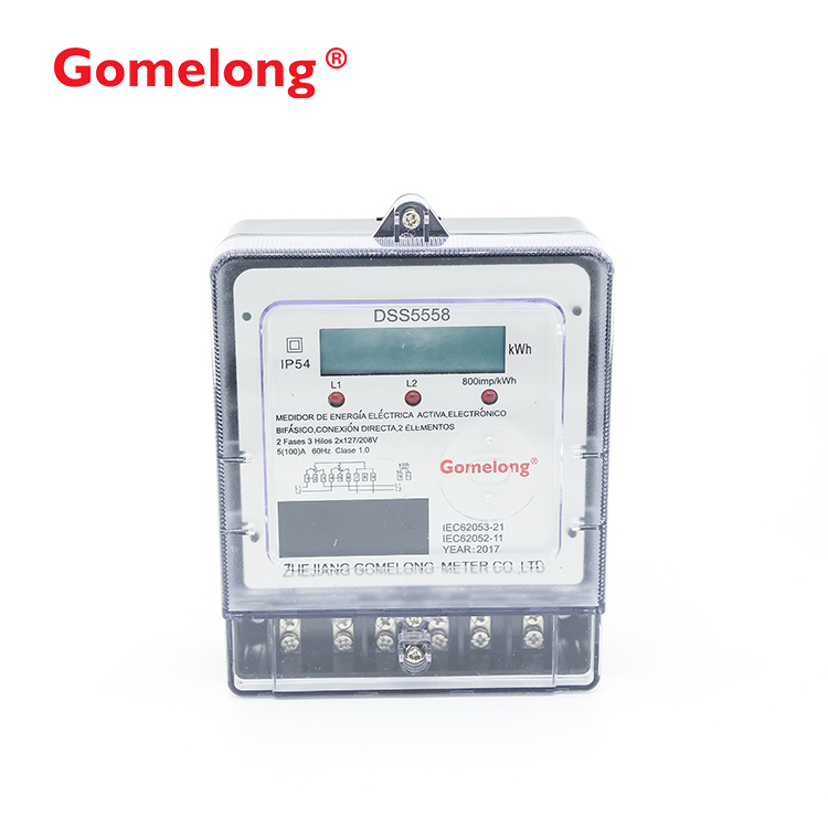 DSS5558 Two Phase medidor digital bifasico Active Reactive electricity meter