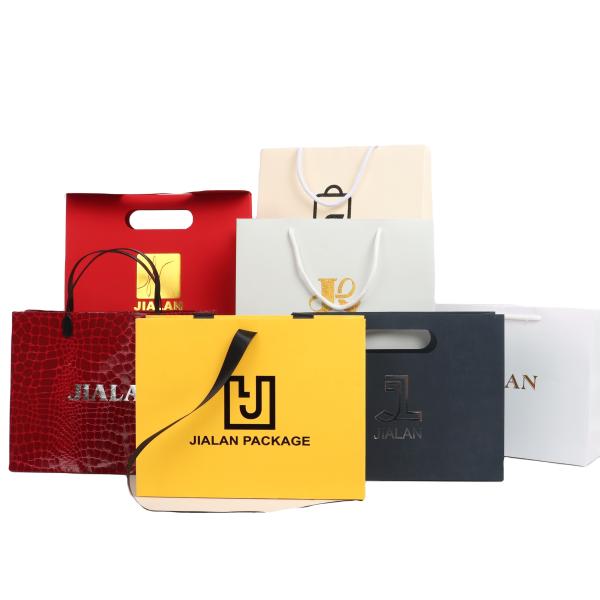 Buy cheap Jewelry Gift Paper Shopping Bag with Custom Logo and Hand Length Handle Luxury Design from wholesalers