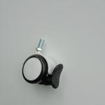 Foot Brake Medical Caster Wheels Durable 2 Inch Black Stem Length