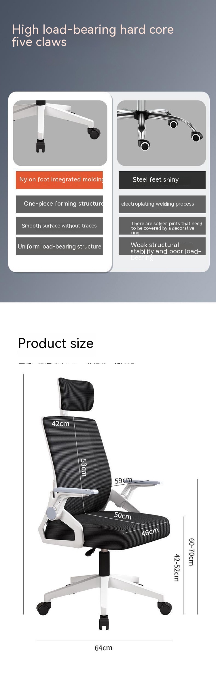 Height Adjustable and Durable Swivel Style Reclinable Mesh Staff Chair for Conference