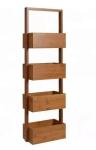 Durable Bathroom Items Bamboo Bath Caddy Wooden Bath Rack Bamboo