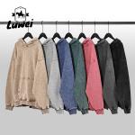 Crop Top Heavyweight Cotton Hoodie Long Sleeve Plain Oversized Sweatshirts