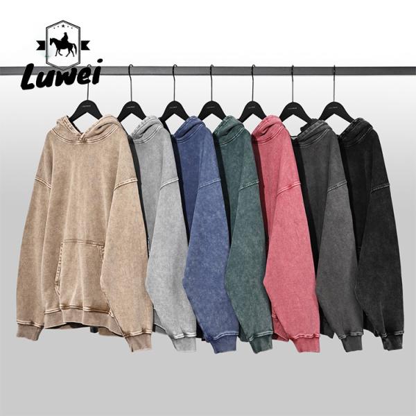 Buy cheap Crop Top Heavyweight Cotton Hoodie Long Sleeve Plain Oversized Sweatshirts from wholesalers