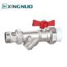 Buy cheap Y Tape 3 Way Brass Ball Valve Butterfly Lever Nickel Plated Nominal Pressure Max 25 Bar Water Filting from wholesalers