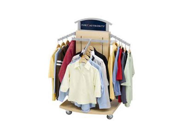 Buy cheap Heavy Duty Island Shape Garment Display Stand 600 * 600 * 1400MM For Hanging Clothes from wholesalers
