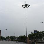 Polygonal HDG 50m Flood Light Poles High Mast for Motoway Lighting