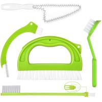 Buy cheap 5.9cm Tile Green Grout Scrubber Brush With Handle 7.9in Nylon Bristle product