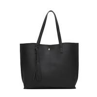 Buy cheap Nylon Womens Black Tote Handbag , 360mm X 300mm Leather Shoulder Tote Bag product