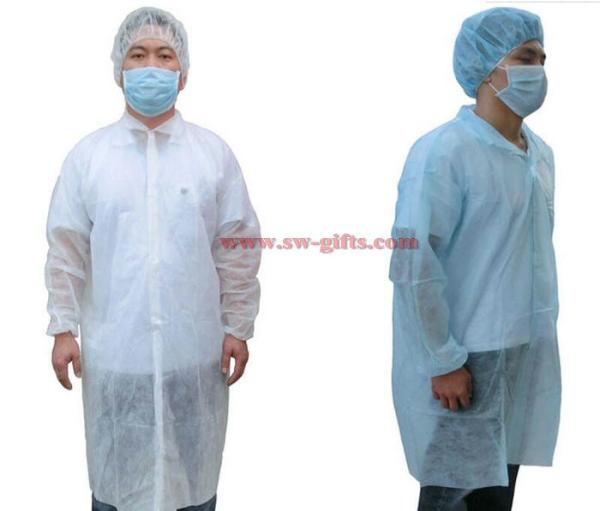 Buy cheap Disposable Lab Coats Nonwoven Fabric Work Coveralls Food Workshop White Ropa Dustproof Gown Velcro Protective Clothing from wholesalers