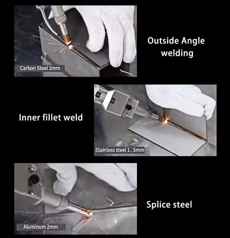 Welding mode Manual Handheld 1000w 1500w 2000w 5mm Stainless Steel Fiber Laser Welding and 3 In1 Laser Cleaning Machine