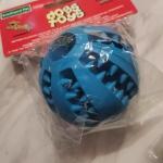 Pet Dog Rubber Treat Dispensing Ball Hiding Food Puzzle Bite Interactive Pet