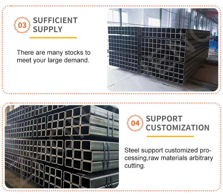 API Pipe Prime ASTM 50 x 50 Square Tubing for Carports Square Galvanized Tube and 1-6m Length