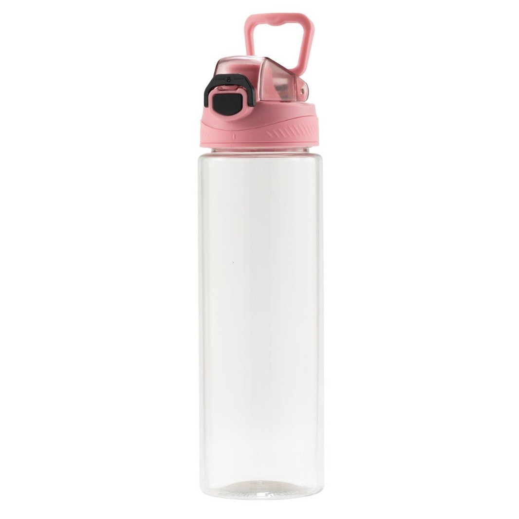 Renewable RPET Stylish 700 Ml Water Bottle Plastic Portable Handle Fashion Plastic Sports Water Bottles For Adults With GRS Certification