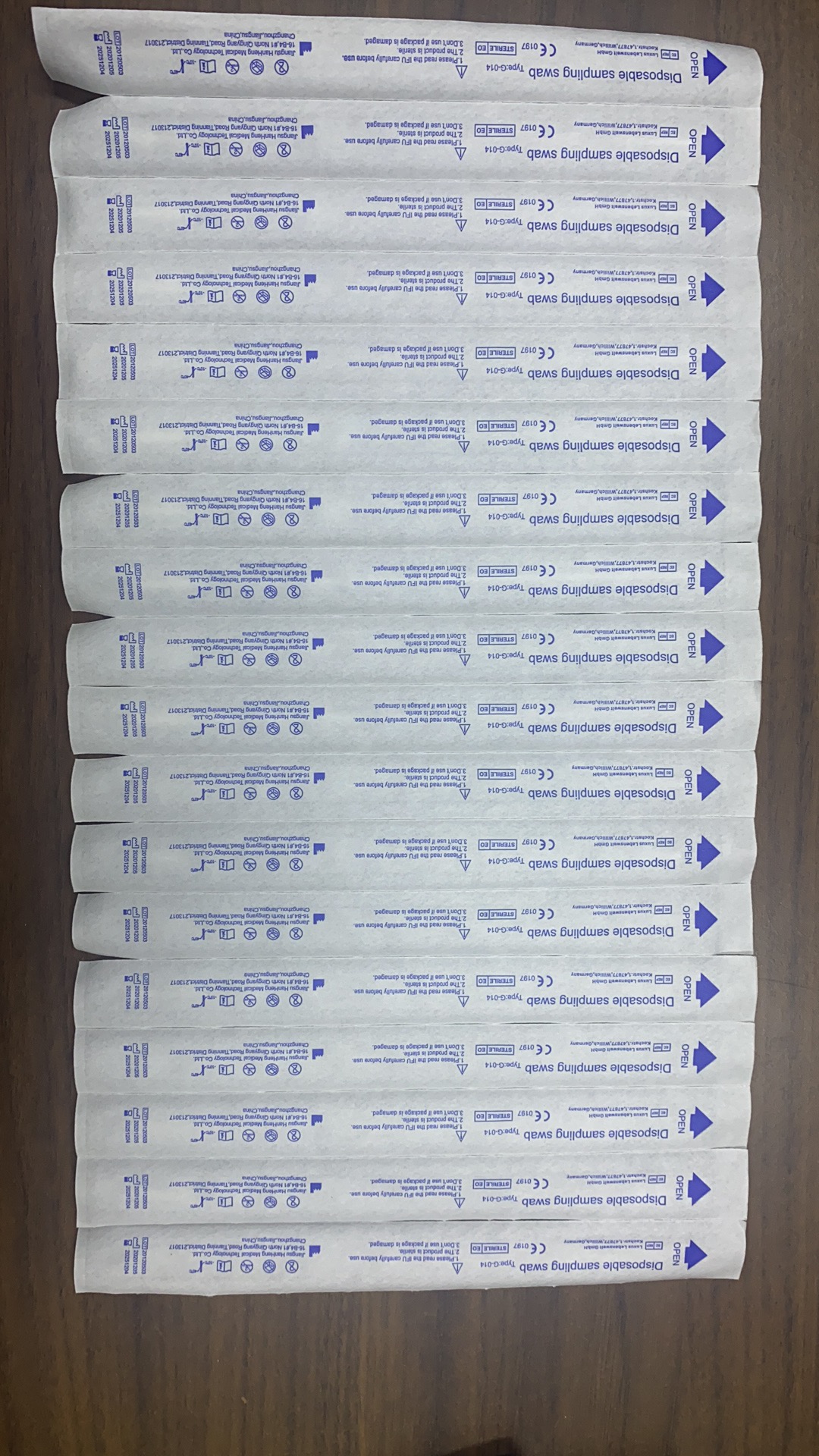 Medical Testing 150mm White Flu Test Throat Swab