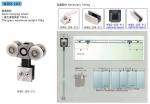 Bathroom Sliding Door System 103, Stainless Steel 304, Satin MIrror, glass