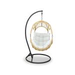 UV Resistant PE Rattan 840mm Depth Rattan Hanging Egg Chair Outdoor