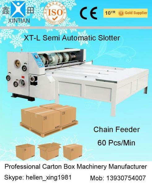 Quality Automatic Chain Feeding Sticker Printer Slotter Machine Of Paperboard for sale
