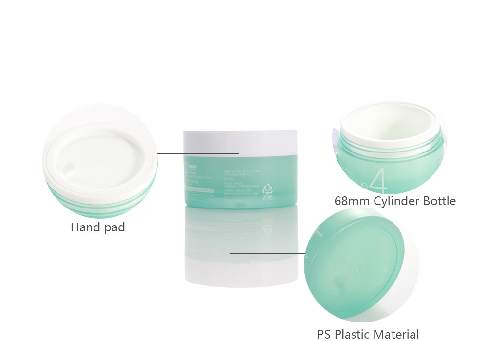 50ml PS Combination Green Cosmetic Plastic Jar With Screw Cap