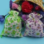 Cloth Jewelry Packaging Bags , Colorful Drawstring Christmas Gift Bags