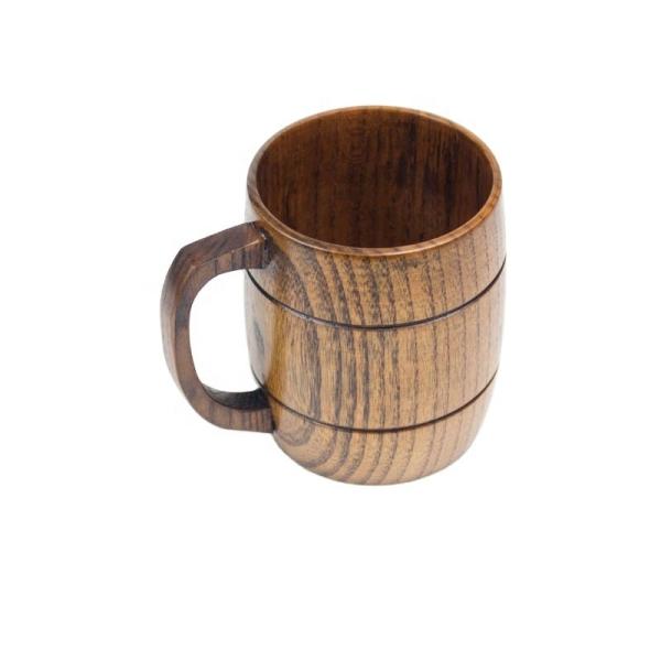 Buy cheap Big Volume Wooden Cup Handmade Coffee Beer Cup Mug With Handle from wholesalers