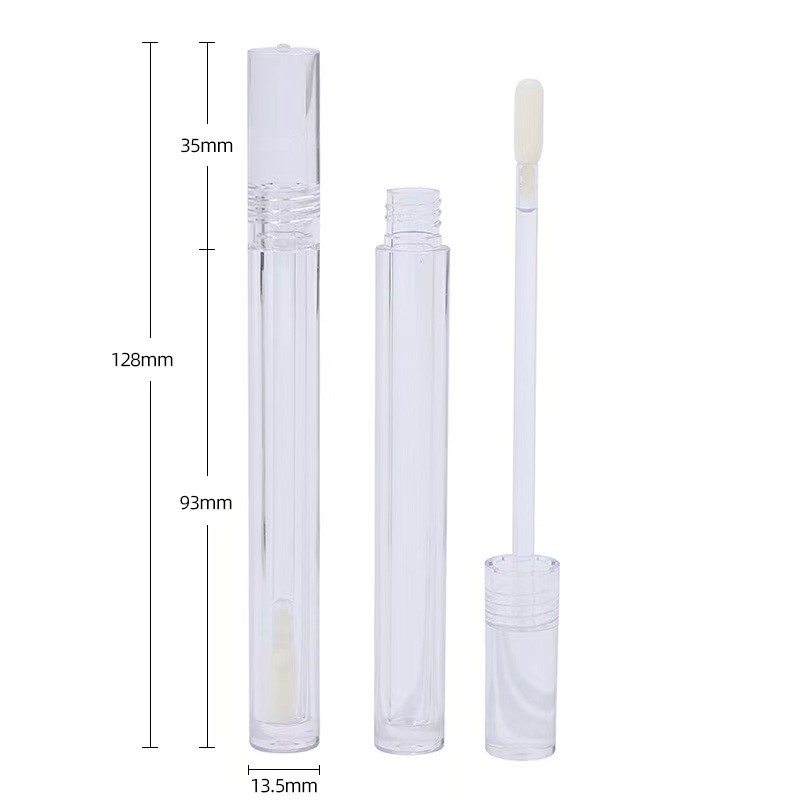 Simple Closure Type Screw Cap Slim 4.5ml Plastic Lip Glaze Tube with Customizable Logo