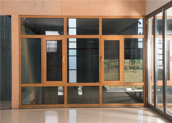 Soundproof Aluminum Casement Windows Weather Resistance For Residential