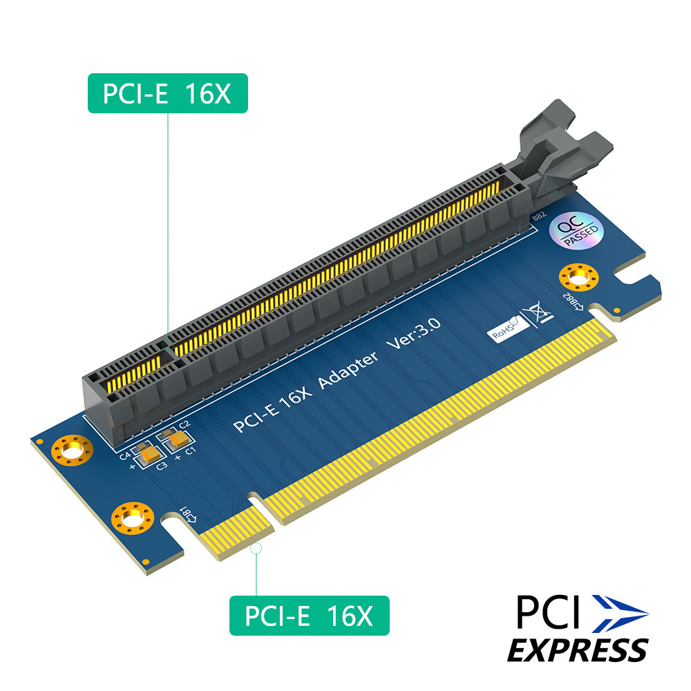 PCI-Express 3.0 16x Riser Card, PCI Express 3.0 16X 90 Degree High Speed Riser Card For 2U server PCI-E16X TO PCI-E16X