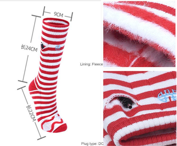 High Ankle Rechargeable Heated Socks Casual woven Weaving