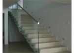 Floor Mounted Stainless Steel Glass Balustrade , Standoff Building Deck Railing