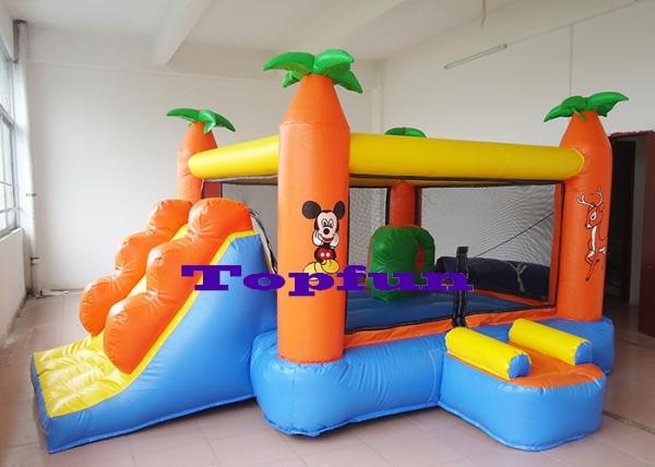 Buy cheap Cartoon Themed Commercial Bounce Houses With Net Door and Slide from wholesalers