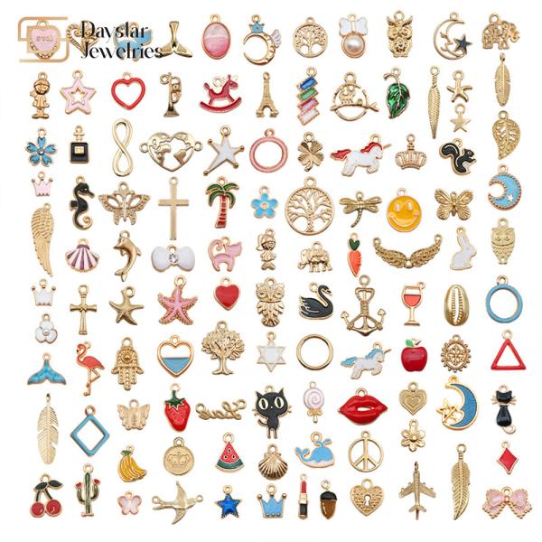 Buy cheap Charms Gold Plated Enamel Metal Dangle Pendant Tags For Diy Jewelry Craft from wholesalers