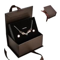 Buy cheap Necklace Paper Magnetic Jewelry Box With Grosgrain Handle product