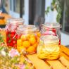 Buy cheap Food Grade Glass Jam Jar Airtight Metal Clip Top For Storage / Preserving Honey from wholesalers
