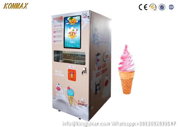 Buy cheap 20L Coin Operated Ice Cream Vending Machine Direct Cooling from wholesalers