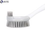 Double Side Kitchen Cleaning Brush , Grey Cleaning Brush With Plastic Hand TPR