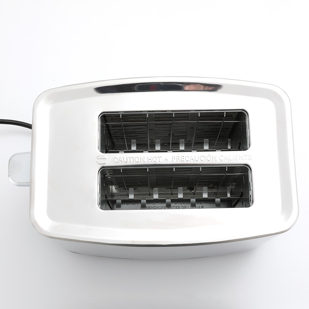 Stainless Toaster 6 Browning Options 2 Slice Toaster with Removable Crumb Tray