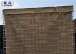 Beige Custom Sand Filled Barriers / Welded Wire Mesh Gabion Defensive Bassion