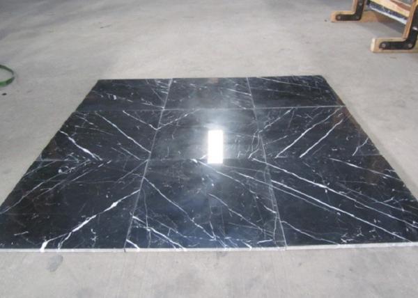 Buy cheap Bathroom Floor Nero Marquina Marble Slab , Nero Marquina Polished Marble Tile from wholesalers