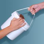 Round 1L Clear Plastic Bucket With Lid Suitable for Water and Food Grade